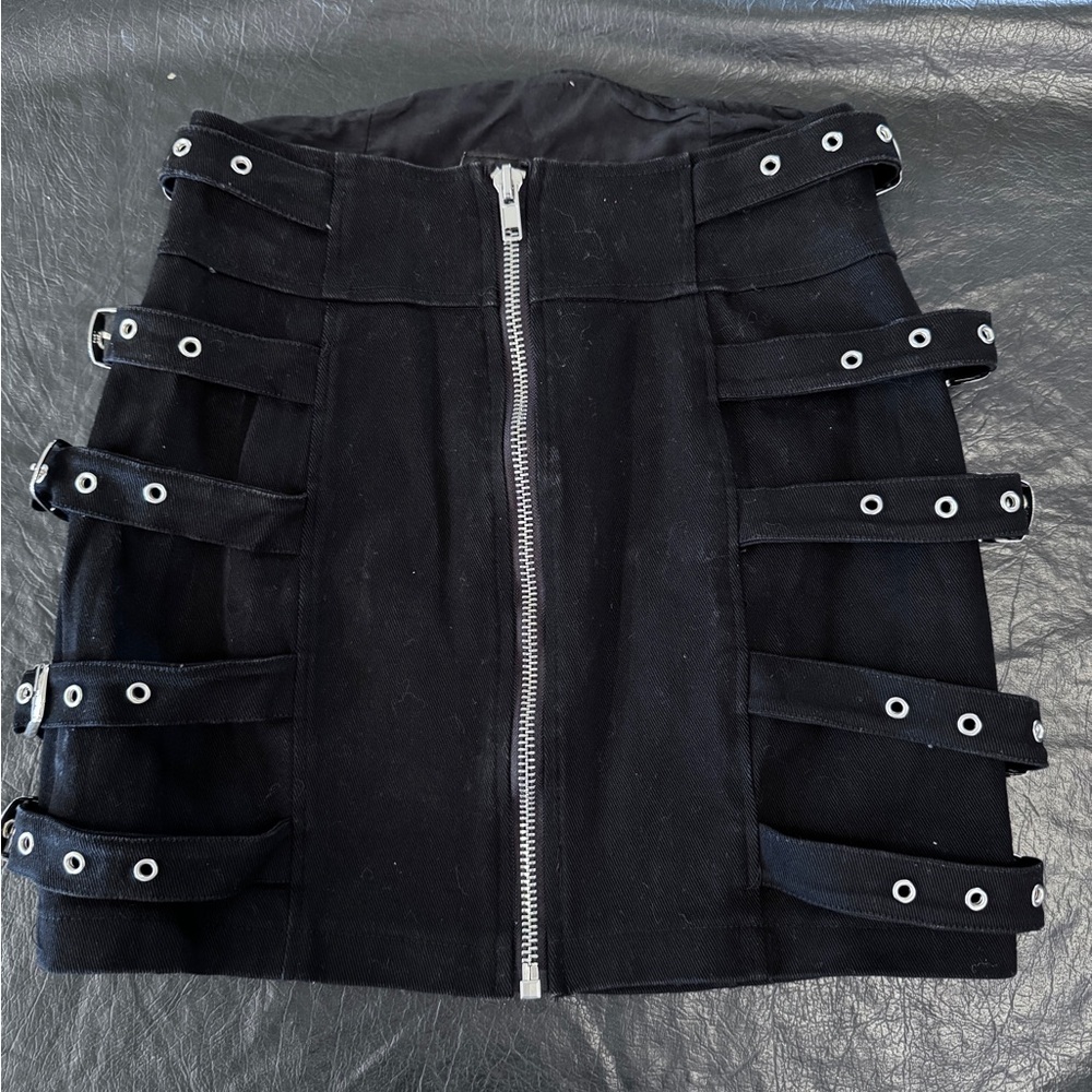 Lip Service Black Zip Up Skirt